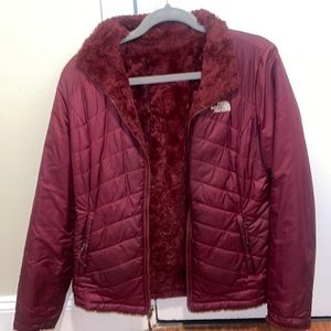 Burgundy Reversible NorthFace Coat
